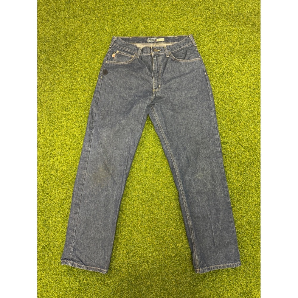 Carhartt FR Relaxed Fit Flame Resistant Work Jeans Dark Wash 34x30 BD0100-FRM - Picture 2 of 8